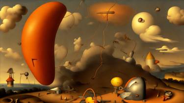Original Surrealism Landscape Mixed Media by Sergey Yablonsky