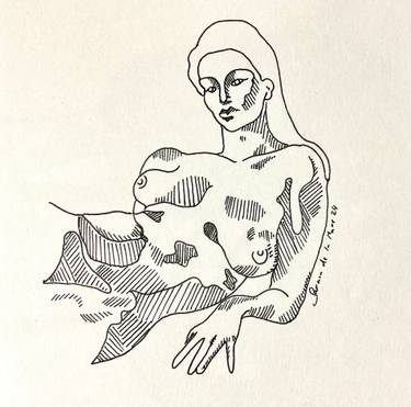 Original Art Deco Nude Drawings by Sarnia de la Mare FRSA