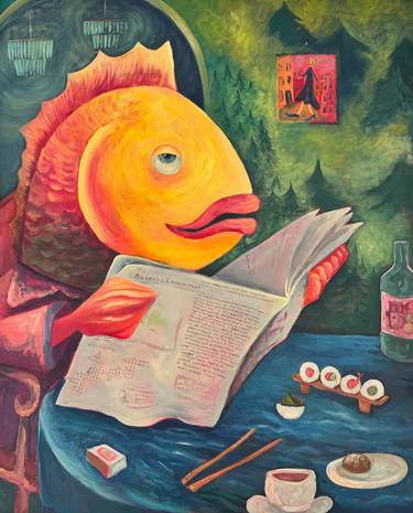 Original Abstract Fantasy Painting by Anastasiia Lodde