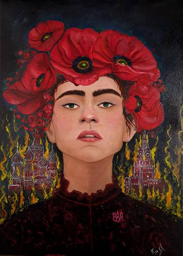 Original Symbolism Politics Painting by Viktoriia Kush