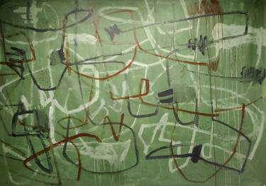 Original Abstract Expressionism Abstract Painting by Mathias Schilling
