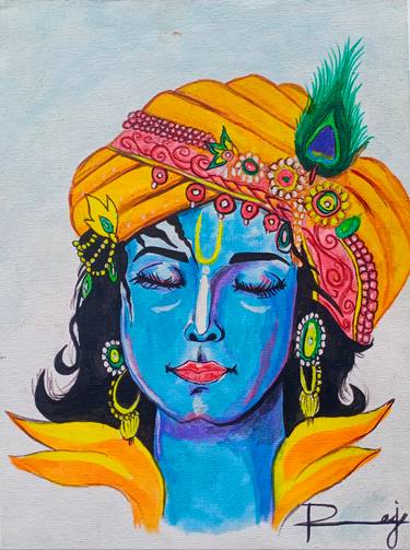 Original Portraiture Portrait Paintings by Raj Maheshwari