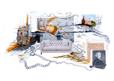 Original Conceptual Landscape Collage by Amaya Roman