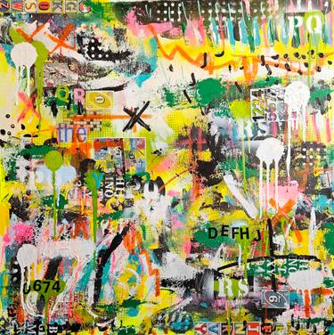Original Abstract Expressionism Abstract Mixed Media by Lorette C Luzajic