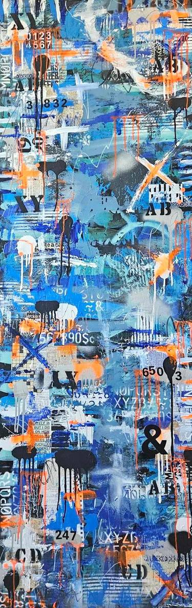 Original Abstract Expressionism Abstract Mixed Media by Lorette C Luzajic