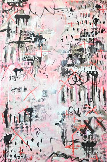 Original Abstract Expressionism Abstract Mixed Media by Lorette C Luzajic