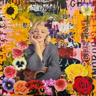Original Pop Art Women Mixed Media by Lorette C Luzajic