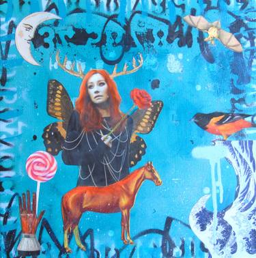 Original Pop Art Music Collage by Lorette C Luzajic