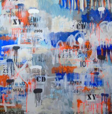 Original Abstract Expressionism Outer Space Paintings by Lorette C Luzajic