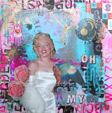Original Contemporary Celebrity Mixed Media by Lorette C Luzajic