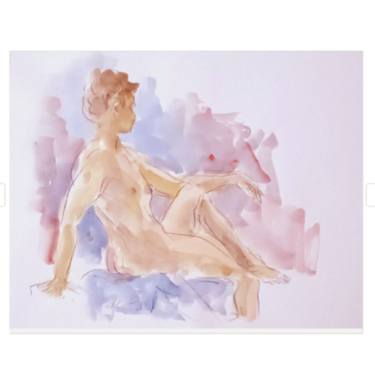 Original Classicism Nude Mixed Media by Eric Leong