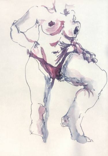 Original Expressionism Women Painting by Maria Oancea