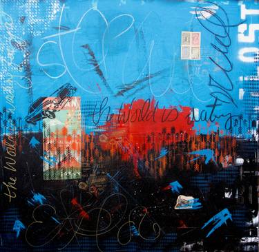 Original Abstract Travel Mixed Media by Kelley Donnelly