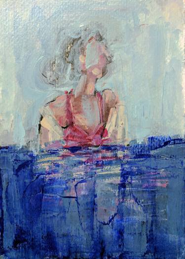 Original Abstract Beach Painting by J M Culver