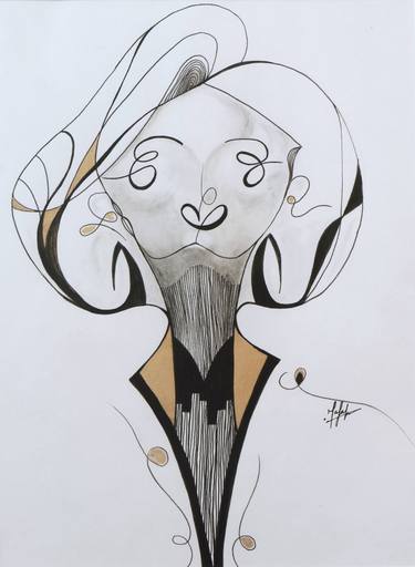 Original Abstract Expressionism Abstract Drawing by Malak Faisal