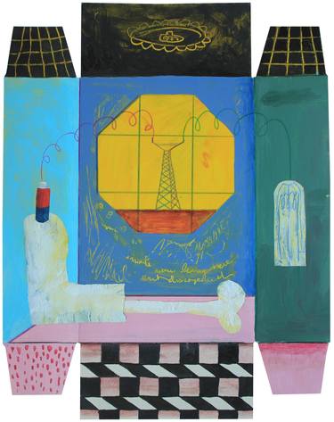 Original Contemporary Architecture Painting by Julien Fargetton