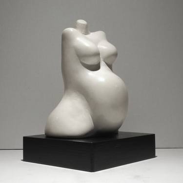 Original Black & White Body Sculpture by Juliet Valery