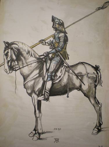 Original Illustration Horse Painting by Karl Horeis