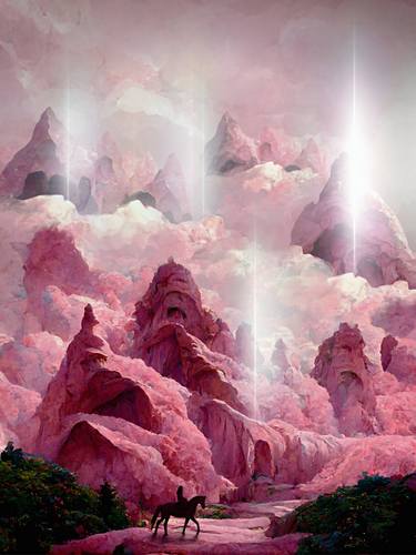 Original Surrealism Landscape Mixed Media by Kristika Moon
