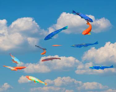 Original Surrealism Fish Digital by Nancy Wood
