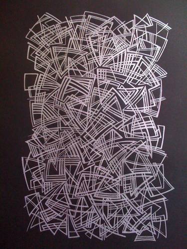 Original geometic Abstract Drawing by Sam Buckland