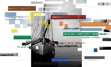 Original Abstract Boat Digital by Marcello Nass Ruggiero