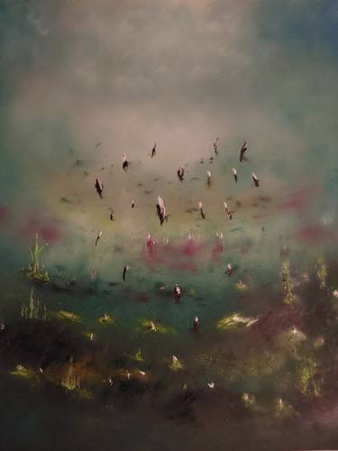 Original Abstract Expressionism Seascape Paintings by Sartika Mohomad