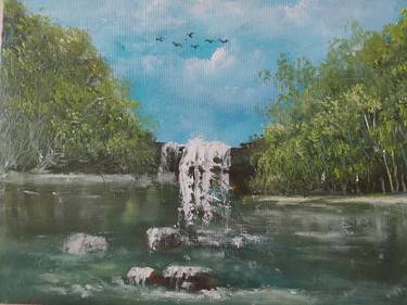 Original Abstract Expressionism Landscape Paintings by Sartika Mohomad