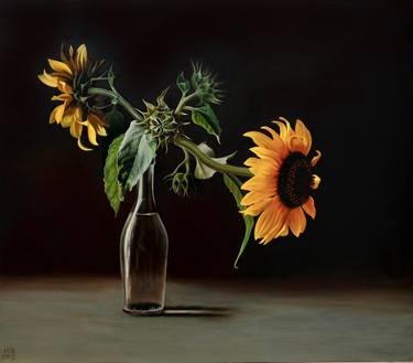 Original Contemporary Floral Painting by Mirjam Van Overbeek