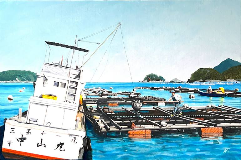 Print of Figurative Seascape Paintings by Arnaud Feuga