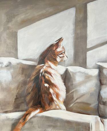 Original Figurative Cats Paintings by Olesya Izmaylova