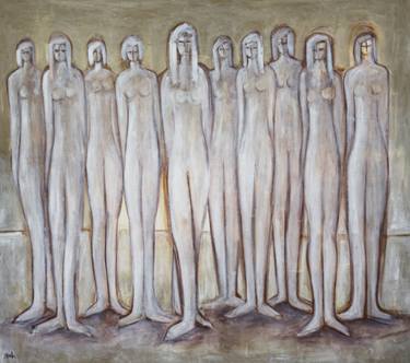 Original Modern People Paintings by Maria Moretti