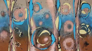 Original Art Deco Abstract Painting by Maria Moretti