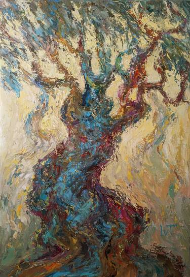 Original Art Deco Tree Paintings by Tatiana Ivolga