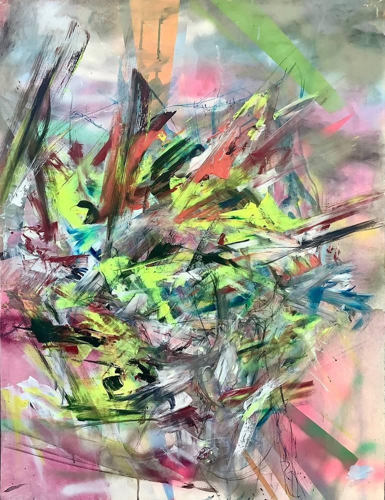 Print of Abstract Expressionism Abstract Paintings by Mike Taiyou