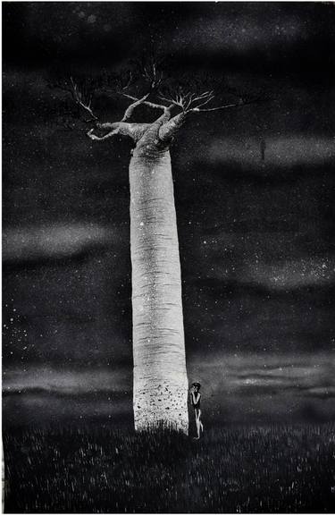 Original Surrealism Tree Drawings by Anil Kumar Simhadri
