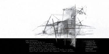 Original Abstract Architecture Mixed Media by Dimitrios Manios