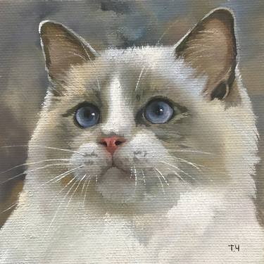 Original Contemporary Cats Paintings by Tatjana Cechun