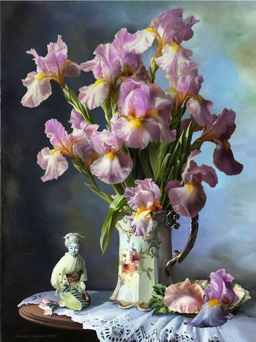 Original Contemporary Botanic Mixed Media by Tatjana Cechun