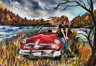 Print of Abstract Expressionism Automobile Paintings by Joanna Dabrowska