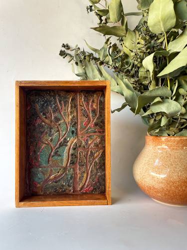 Original Abstract Botanic Mixed Media by Amelia Johannsen