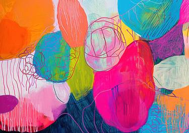 Original Abstract Expressionism Abstract Digital by Dopamine  Decor