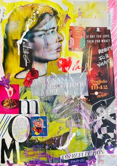 Original Abstract Expressionism Abstract Collage by Mila Stone