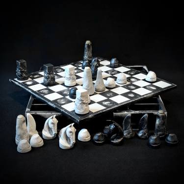Original Black & White Home Sculpture by Hel Span