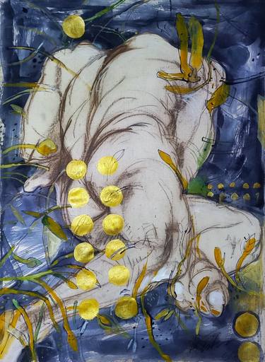 Original Conceptual Body Mixed Media by Kishore Ghosh