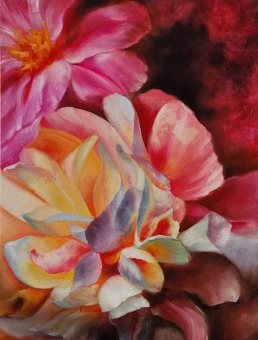 Original Contemporary Floral Painting by Patras Mirela