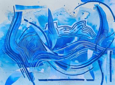 Original Abstract Expressionism Abstract Paintings by Nicole Tang
