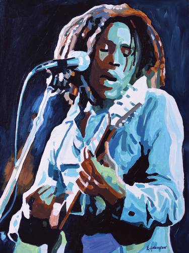 Original Art Deco Celebrity Paintings by Emmanuel Anderson