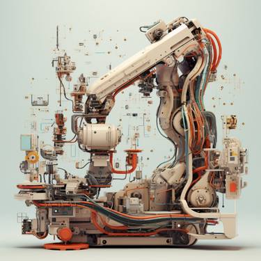 Print of Abstract Technology Digital by Samet Nail Çoban