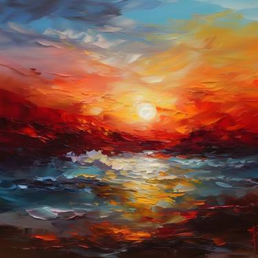 Original Abstract Expressionism Seascape Digital by Goddy Bor